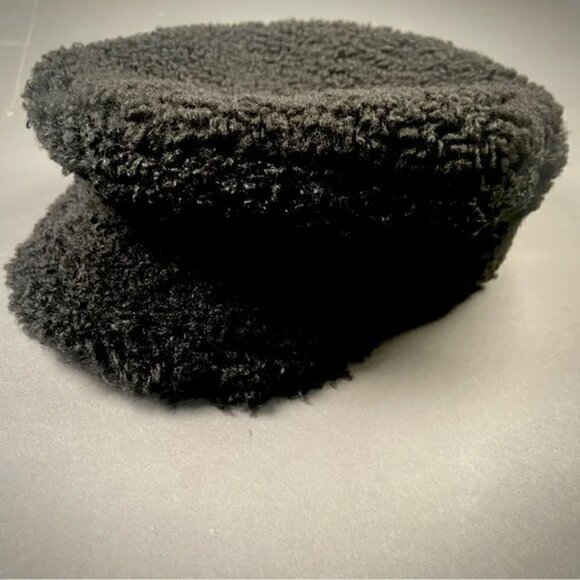 Free People Accessories - NWOT Free People Black Dandelion Teddy Lieutenant Hat